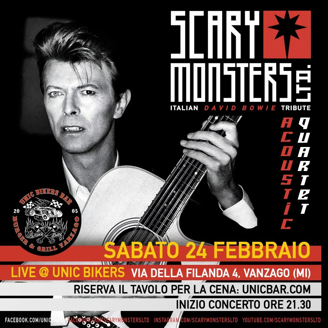 🎸SCARY MONSTERS – David Bowie Tribute – 24/2