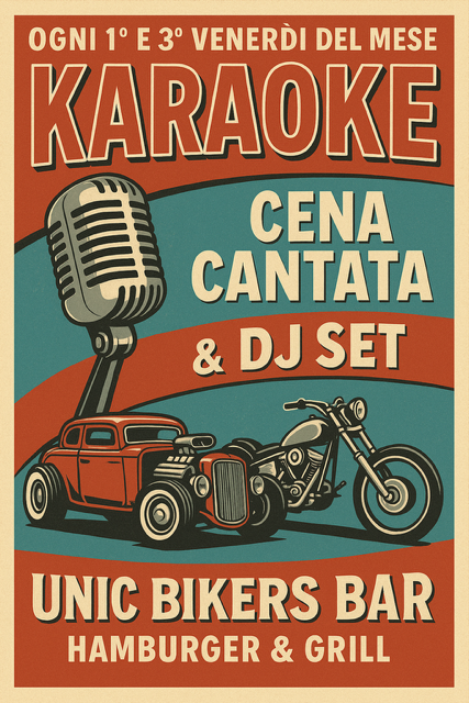 Cena cantata, karaoke e DJ set